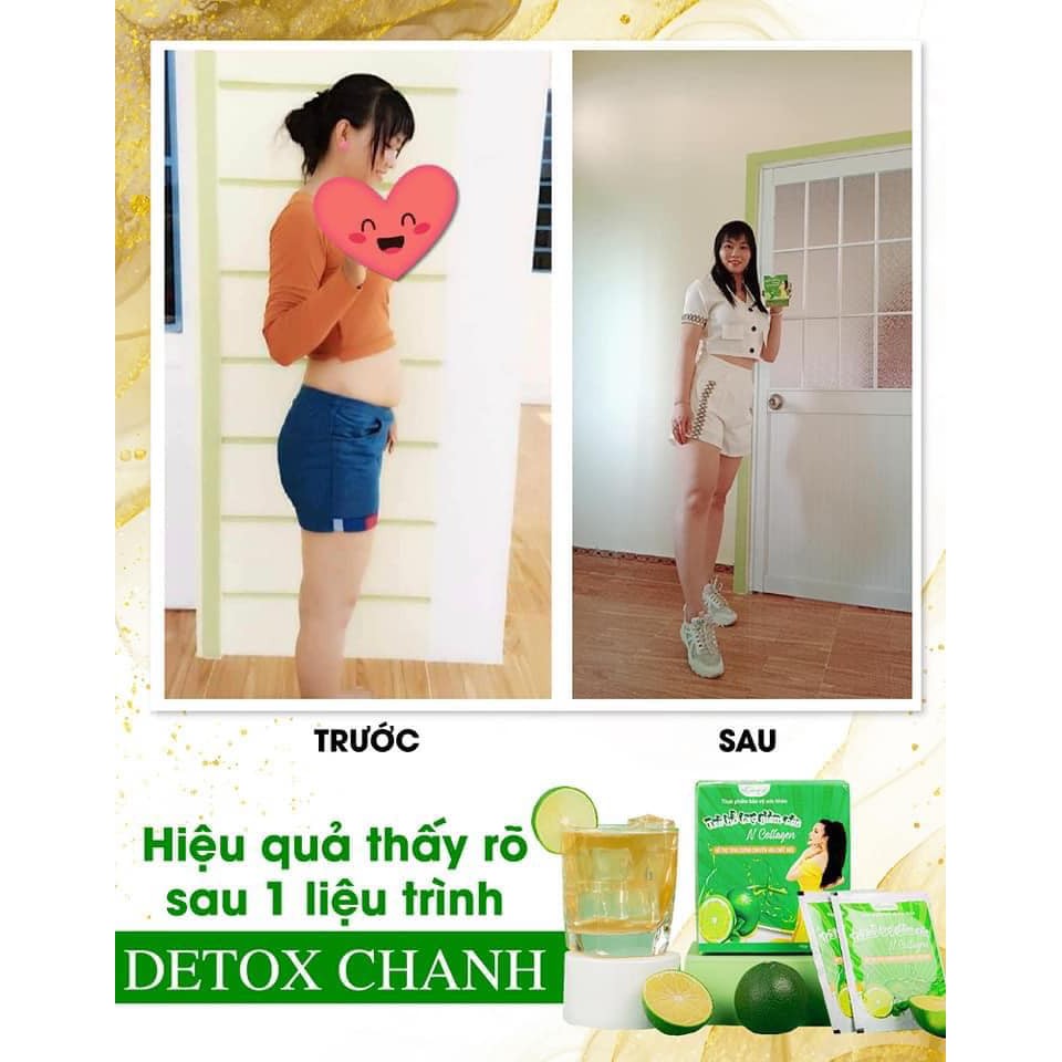 Trà chanh detox giảm cân Ncollagen