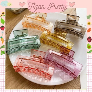 sỉ 12 cây Kẹp Tóc, Cặp Tóc Càng Cua Vuông Loại To Màu Trong, Đục Thời Trang Hàn Quốc