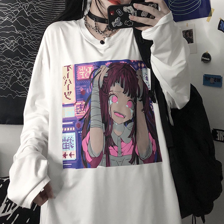 Áo thun tay dài form rộng NEKO.SG, Áo thun Streetwear Ulzzang SWT52