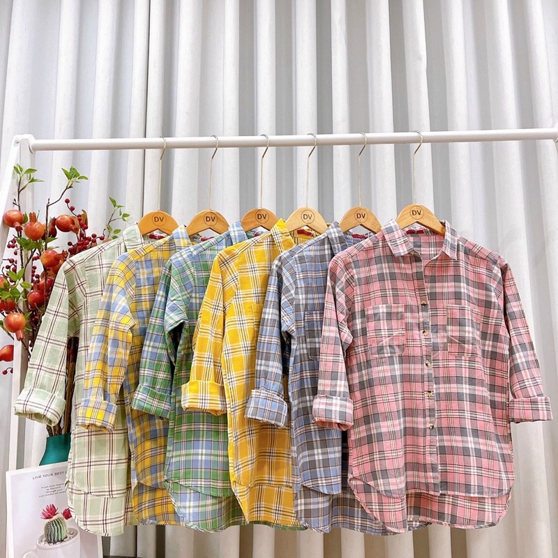 Áo Sơ Mi Nữ Cổ Bẻ Hàng Quảng Châu Free size 45-63kg