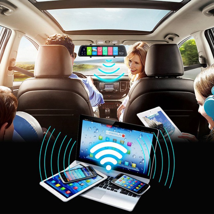 Sản Phẩm Camera hành trình gắn gương ô tô thương hiệu cao cấp Phisung 4G, Wifi, 10 inch, dẫn đường Navitel, Google map - | BigBuy360 - bigbuy360.vn