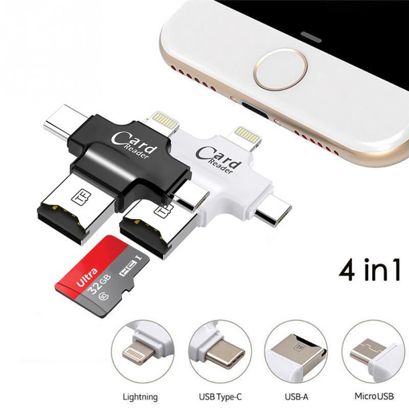 Đầu đọc thẻ Microsd cho Các Máy Điện Thoại Iphone - Samsung - Android - Pc Otg 4 in 1