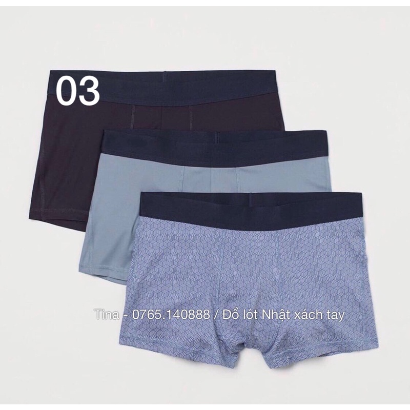 Quần sịp nam set 3 cái Hm, nội địa Nhật