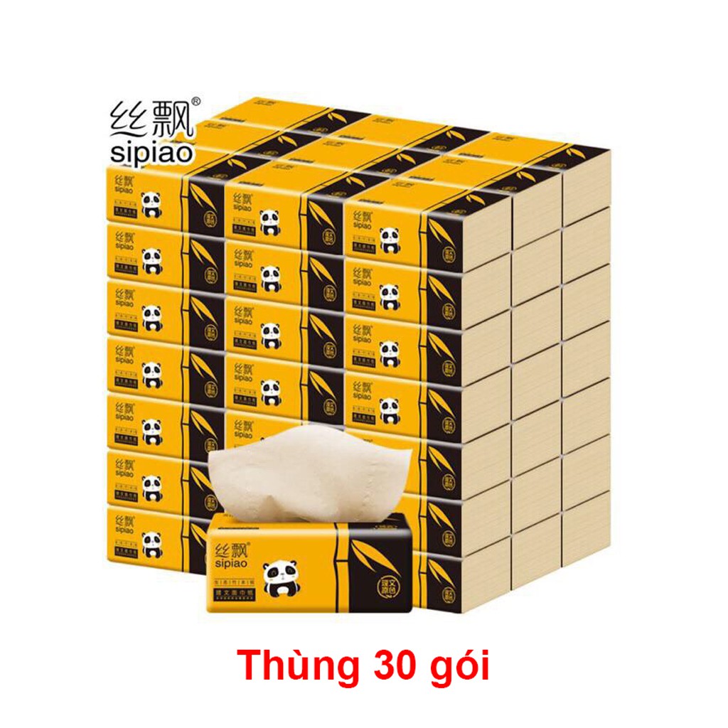 Thùng Giấy Ăn Gấu Trúc SIPIAO Siêu Dai , Giấy gấu trúc loại 300 tờ/1 gói Hàng Xịn