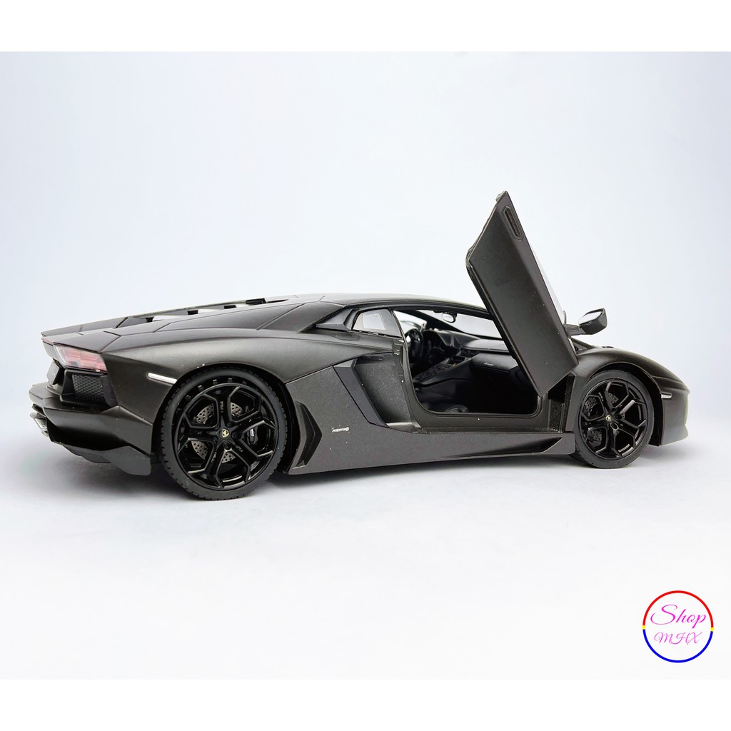 Xe mô hình sắt Lamborghini Aventador Lp700 TẶNG KÈM BIỂN SỐ  tỉ lệ 1:24 hãng Welly
