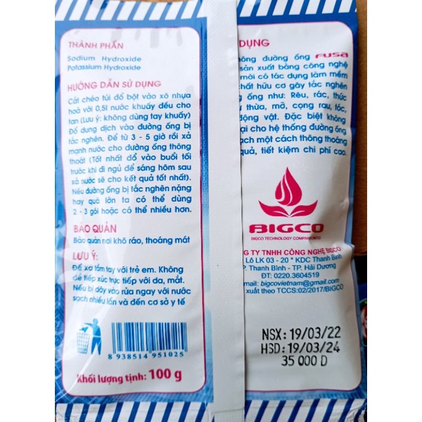 Bột thông đường ống cực mạnh FUSA