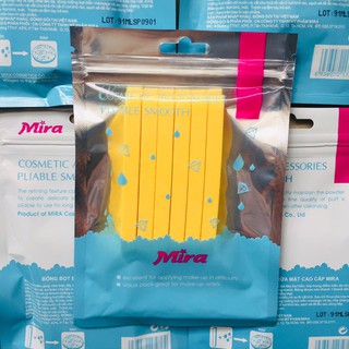 6 miếng bông rửa mặt bọt biển cao cấp mira