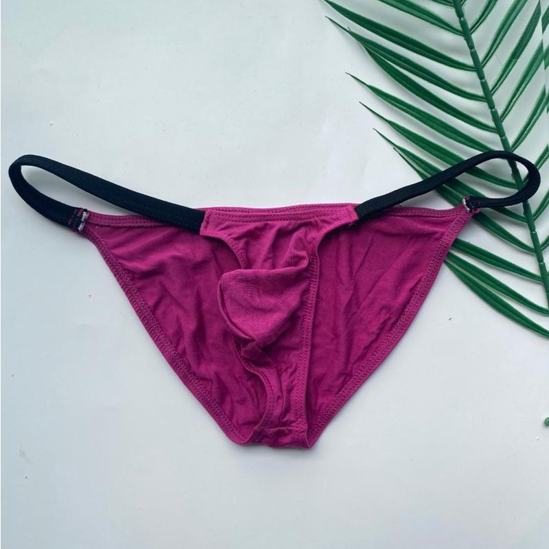 Quần Lót Tam Giác Lưng Thấp Màu Sắc Tương Phản Thời Trang Quyến Rũ Cho Nam