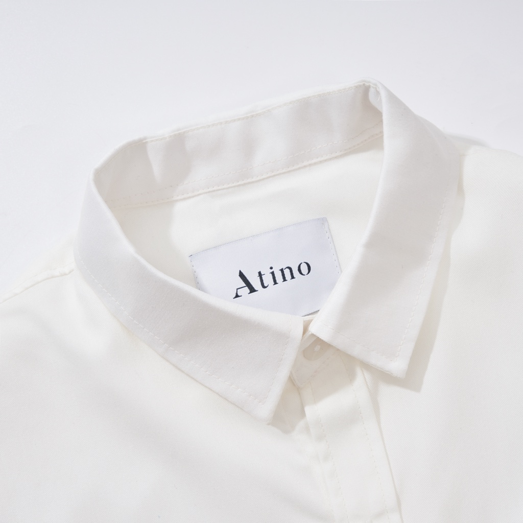 Áo Sơ Mi Dài Tay Nam Trơn ATINO Vải Cotton mềm mịn thoáng mát Form Regular SM3.4025