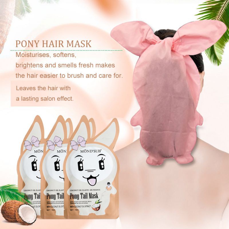 (Hàng Mới Về) Mặt Nạ Tóc Tinh Dầu Dừa Chăm Sóc Tóc Hư Tổn Dung Tích 18ml