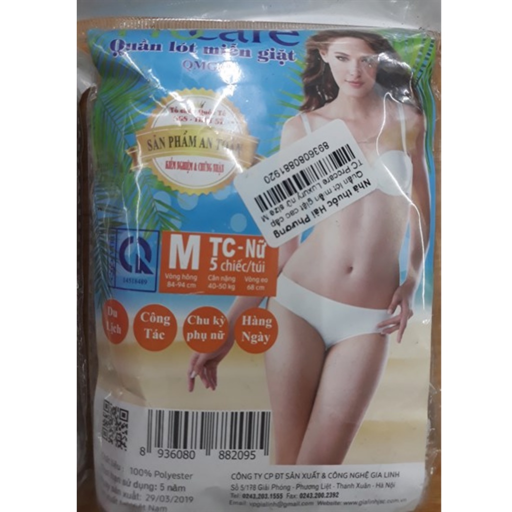 Quần lót miễn giặt TC Nữ Procare