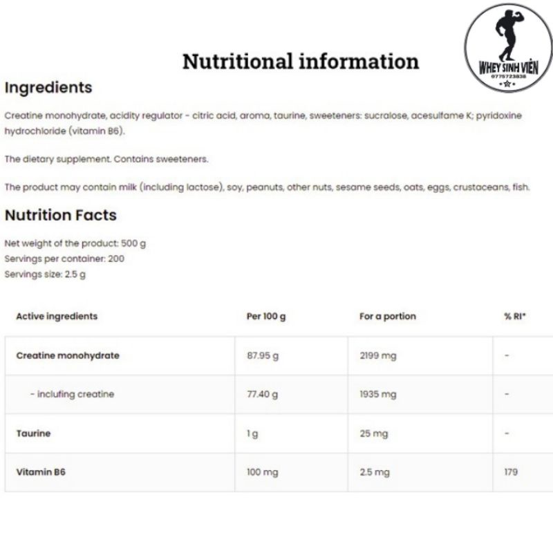 CREATINE - Ostrovit Creatine - Tăng Khối Lượng Cơ. Sức Mạnh Của OSTROVIT 100 serving
