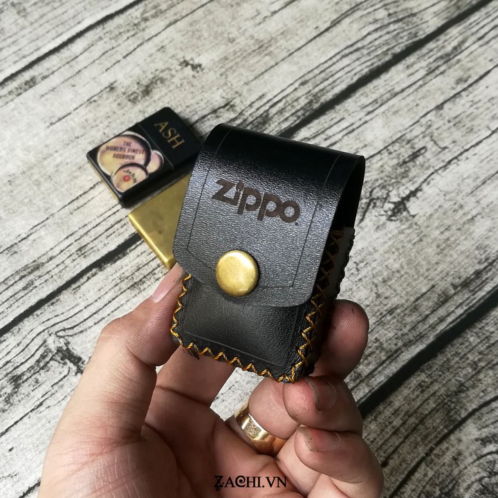 Bao da zippo, bao đựng zippo, bao zippo da bò handmade - Orchid ZP220