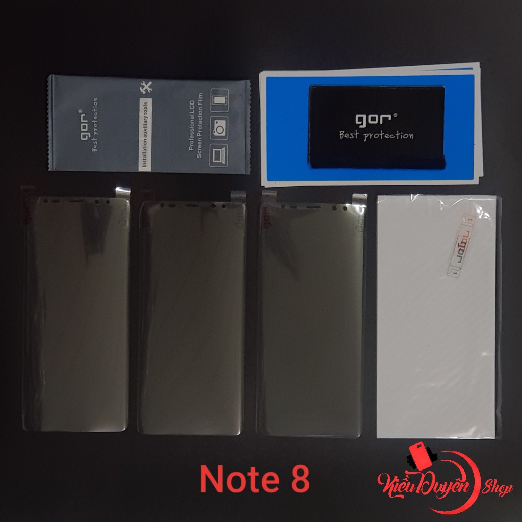 Bộ 4 dán full màn hình Samsung Galaxy S10,S10 Plus,S7,S7 Edge,S8,S8 Plus,S9,S9 Plus,Note FE,Note 8,Note 9 hiệu Gor