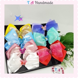 Băng đô bờm tóc nơ handmade xinh dành cho bé gái