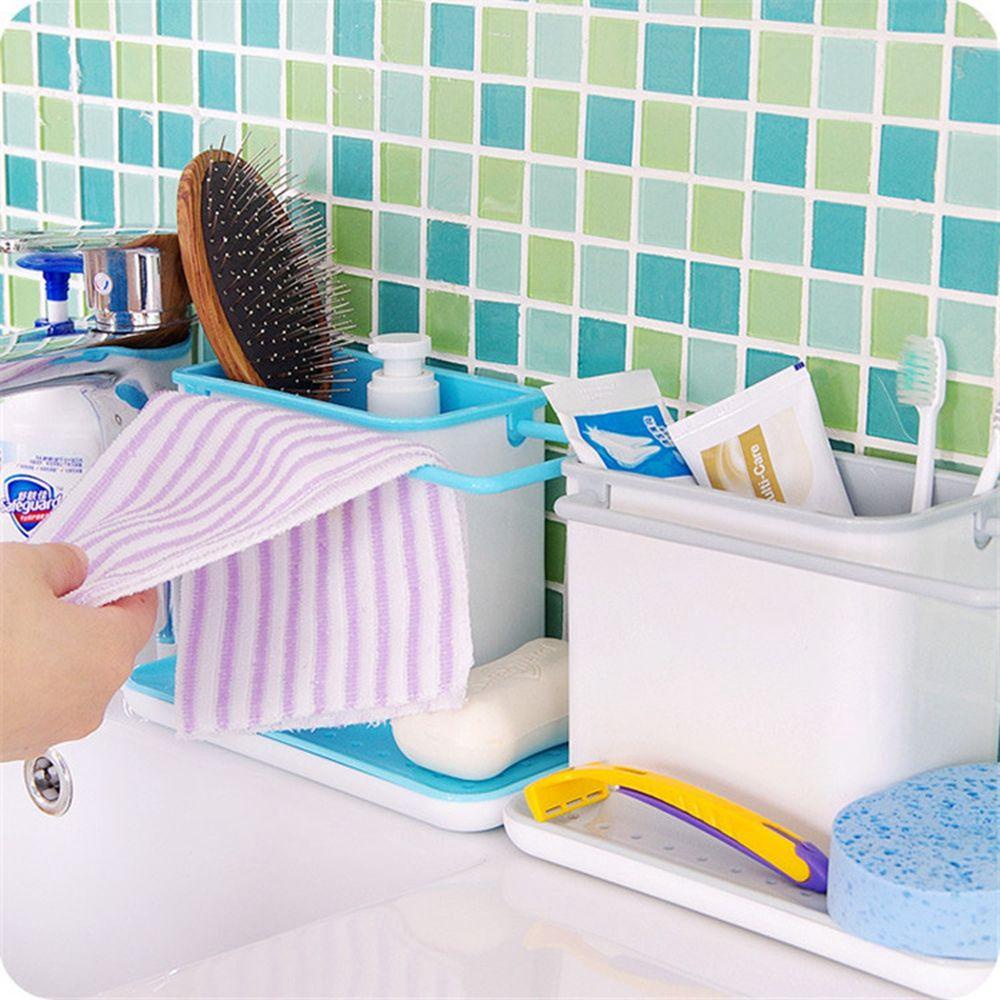 Giá Đỡ Đựng Mút Rửa Chén Bằng Nhựa Thiết Kế Thoát Nước Tiện Dụng Cho Nhà Bếp / Phòng Tắm