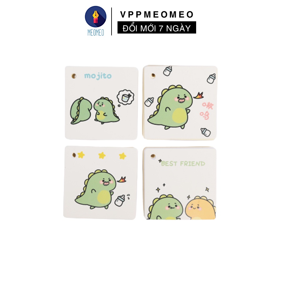 Flashcard Khổ Lớn MeoMeo 80 Tờ 7x7cm Cute