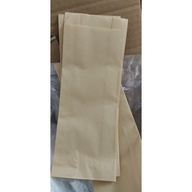 100 Túi Giấy Bánh Mì Trắng Tinh, Vàng hoặc Nâu Ko Thấm Dầu 10*4*24