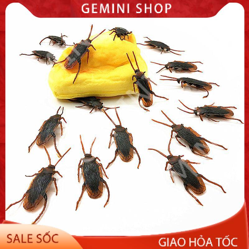 Đồ chơi con gián nhựa tinh nghịch bằng nhựa dẻo trang trí Halloween, làm đồ chơi cho chó mèo G55 GEMINI SHOP