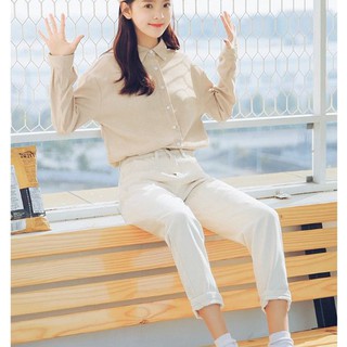quần bò baggy trắng