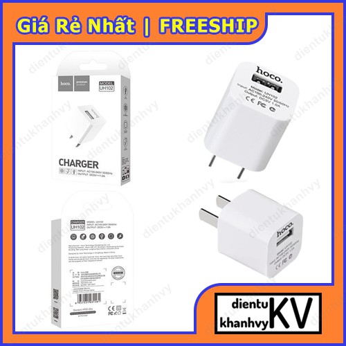 Củ sạc Hoco UH102 5V/1A chính hãng cho iPhone và Android