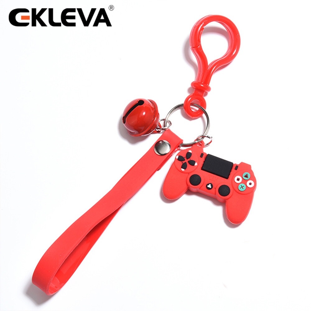 Móc khoá EKLEVA đính phụ kiện hình tay cầm trò chơi video PS4 sáng tạo dùng làm quà tặng cho nam và nữ