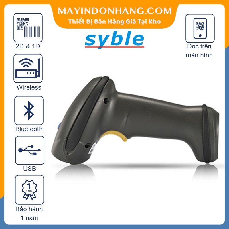 Máy quét mã vạch 2D không dây Syble XB247 - Siêu Nhanh - Siêu nhạy