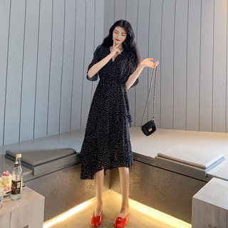 Đầm Chiffon Hoa Nhí Cổ V