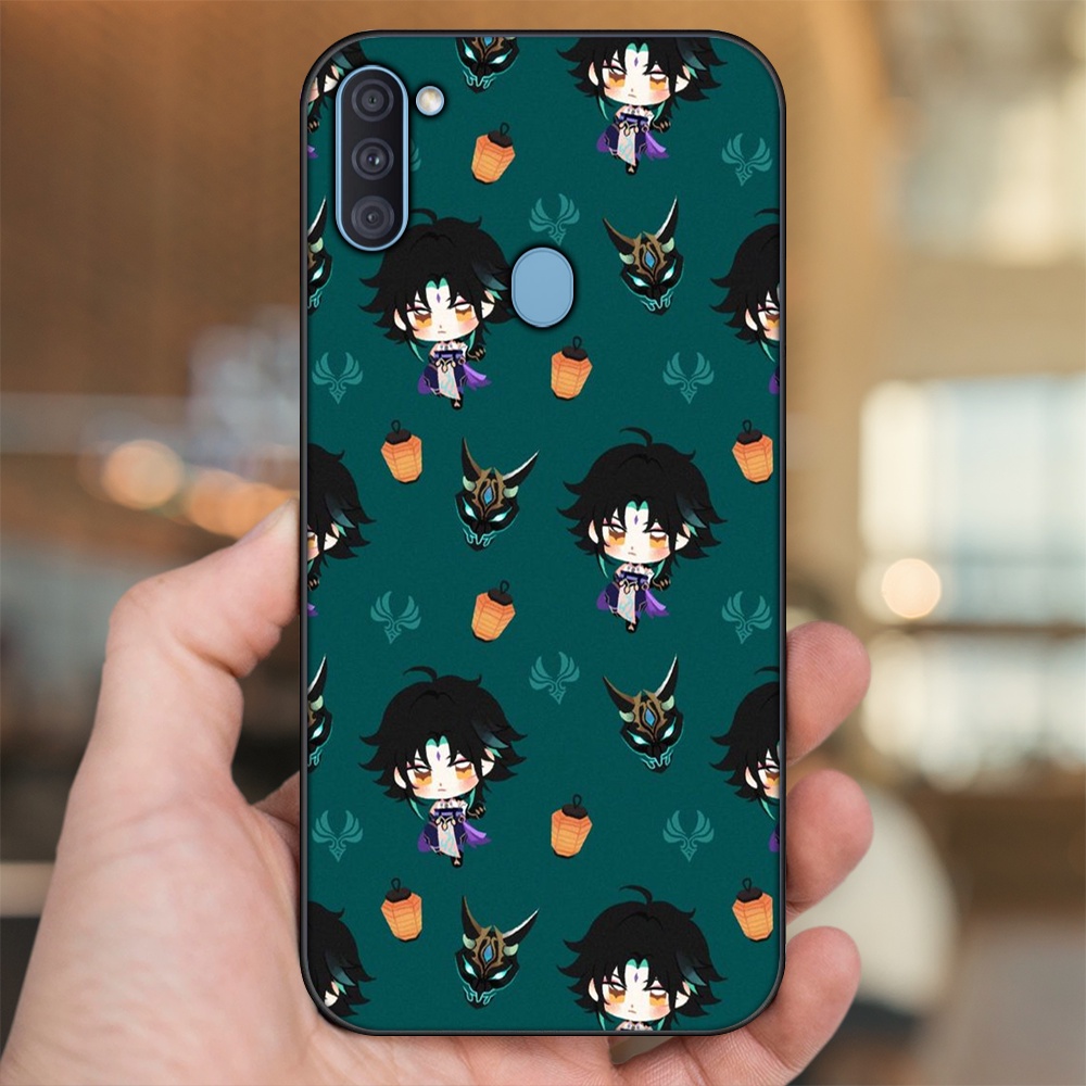 Ốp lưng Samsung A11, M11 viền đen in hình Xiao Genshin Impact