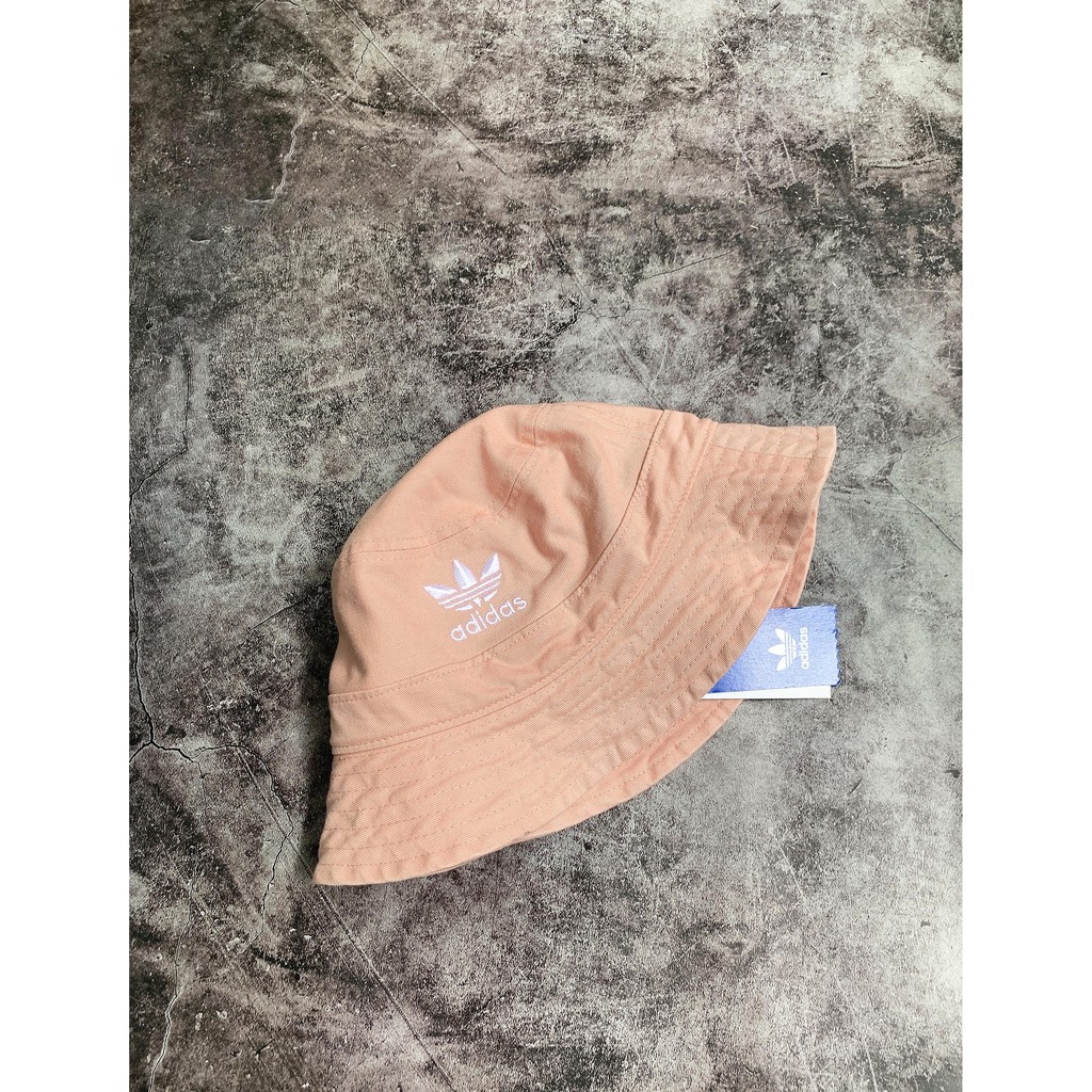 (HÀNG XUẤT XỊN) Mũ Bucket das hồng cam H24 ADICOLOR BUCKET HAT WASHED PINK CL5260 Made in Thailand full tag code