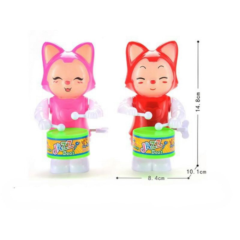 Đồ chơi thú đánh trống vặn cót (chọn mẫu)