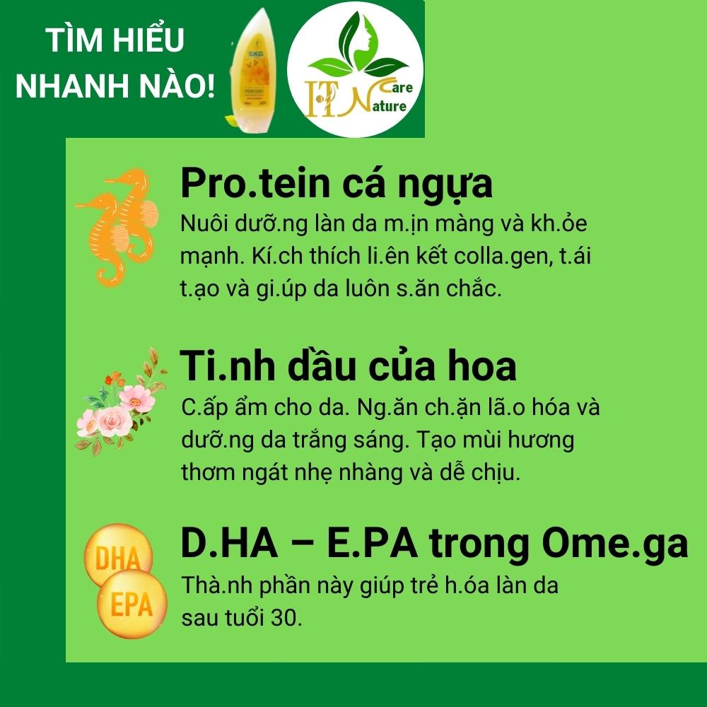 Sữa tắm cá ngựa SKG Wellness 300ml lưu hương dưỡ.ng da khỏe mạnh HT Nature Care