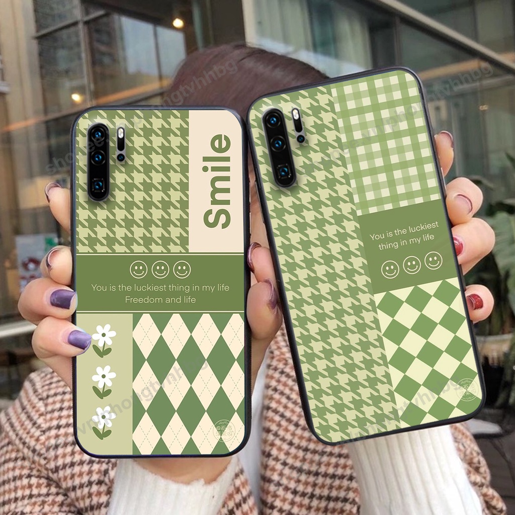 Ốp lưng Huawei P30 / P30 Pro trái tim gấu thể thao , smile mặt cười cực cute