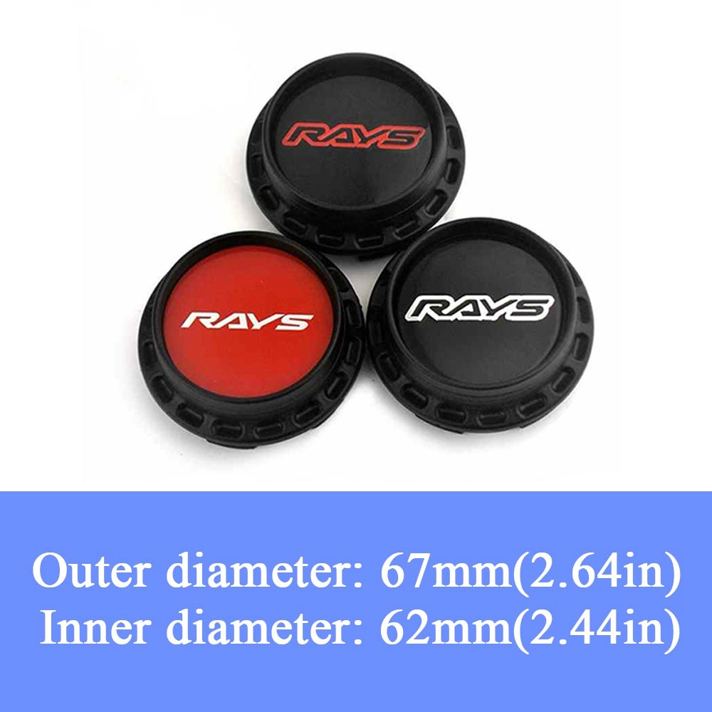 4 Nắp Chụp Mâm Bánh Xe Hơi 67mm 62mm Cho Volk Racing Ốp