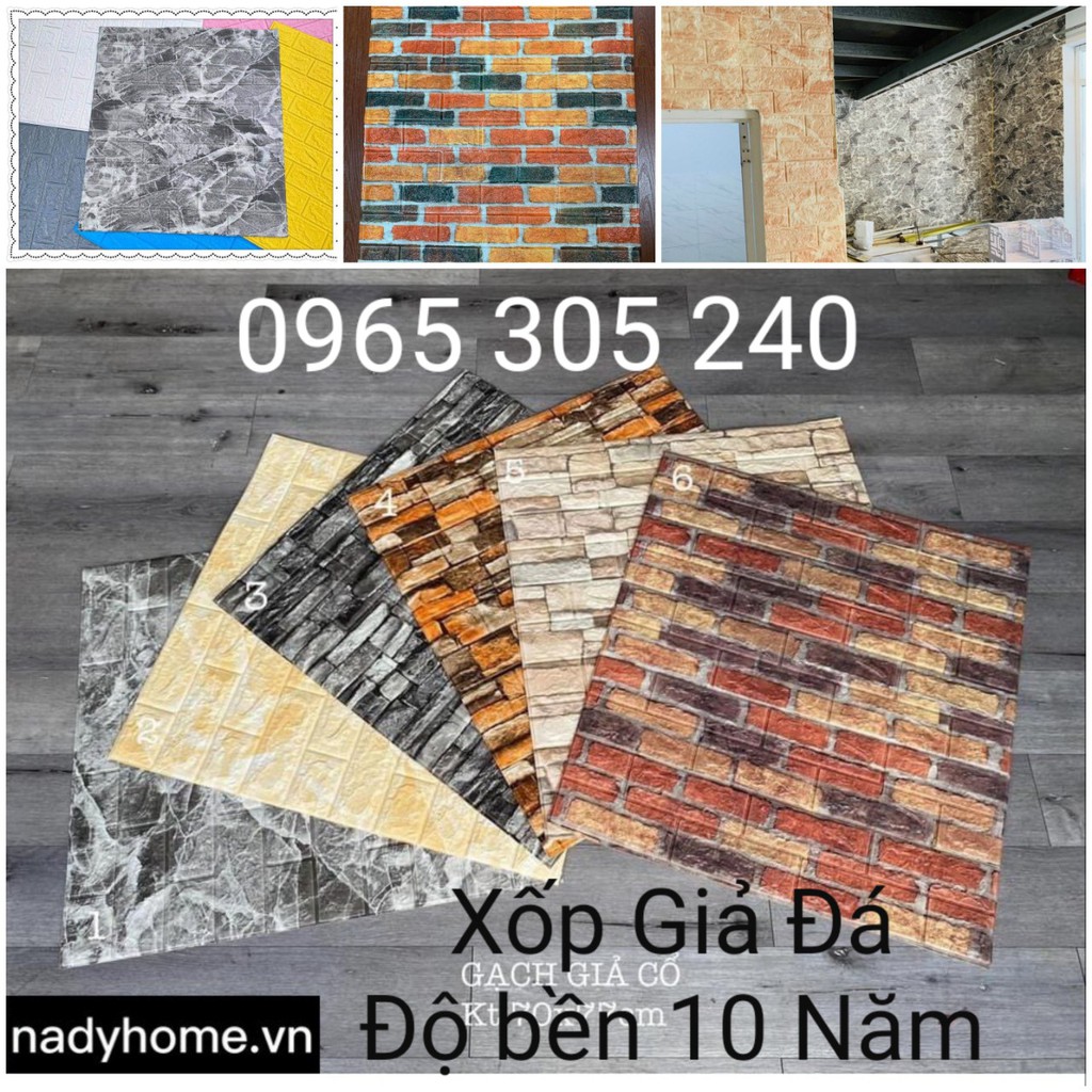Xốp Dán Tường Giả Đá Hoa Cương 70x77 Cm Cao Cấp Loại 1 Cách Âm Cách Nhiệt Giá Rẻ