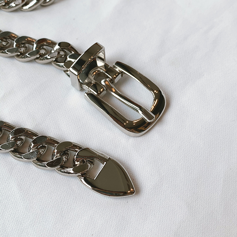 Thắt Lưng Dây Xích Kim Loại Phong Cách Retro Hàn Quốc