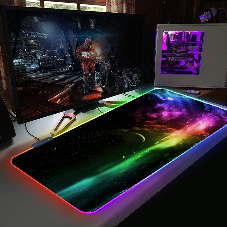 Tổng Hợp Lót Chuột, Pad Chuột, Bàn Di Chuột LED RGB Custom Nhiều Nhân Vật Size 80x30 - 90x40CM FUGEAR