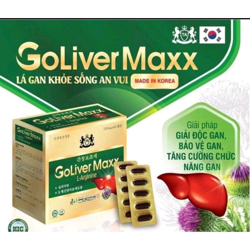 《Date 2025》Viên Uống Bổ Gan Goliver Maxx Korea hộp 60 viên