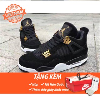 [FREE SHIP + FULL BOX] Giày Jordan 4 đen Retro Royalty