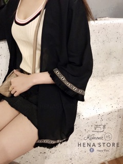Áo Kimono Thổ Cẩm Tua Rua