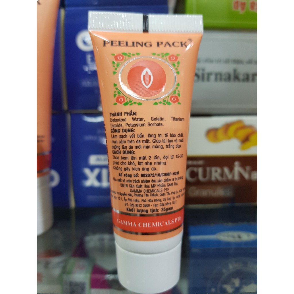 tube gel mặt nạ lột mụn peeling pack