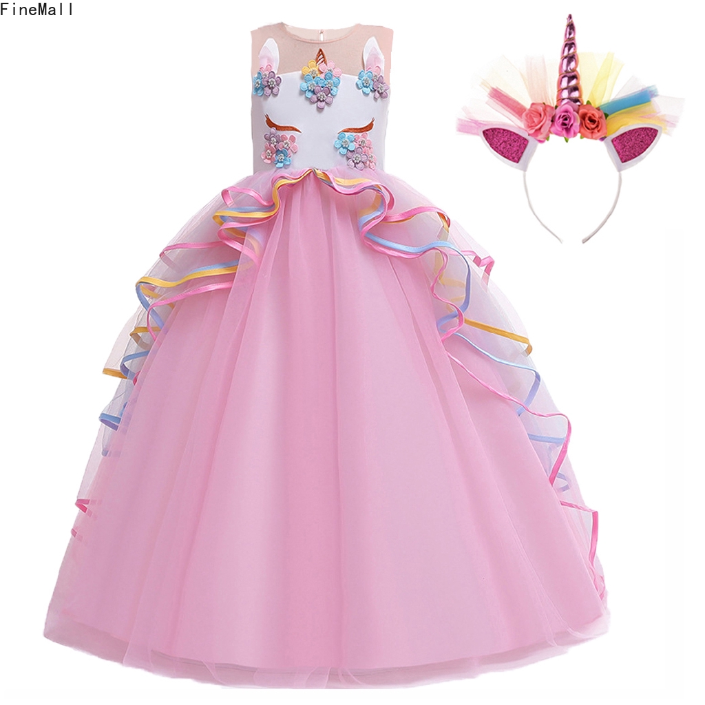 Đầm công chúa phối hoa ruy băng dễ thương dành cho bé