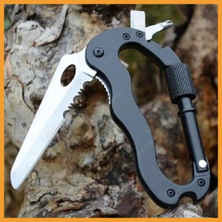 Móc Khóa Đa Năng Leo Núi Chữ D Cao Cấp Đi Phượt Móc Khóa Inox Đẹp Kim Loại PUBG