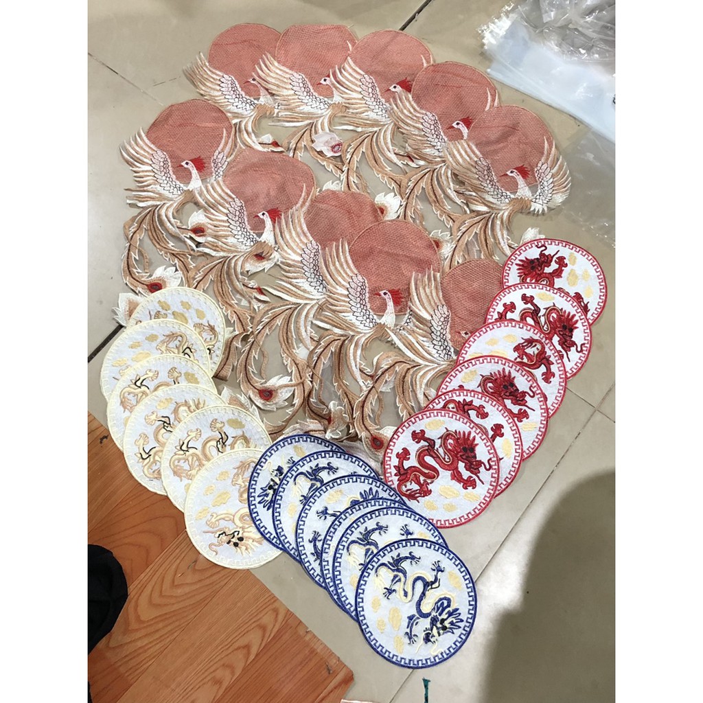 combo hoa ren trang trí áo dài xinh xinh