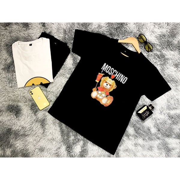 Áo thun nam tay ngắn in hình Con Gấu MOSCHINO . Áo phông nam cổ tròn in 3D ĐẸP - ĐỘC - LẠ