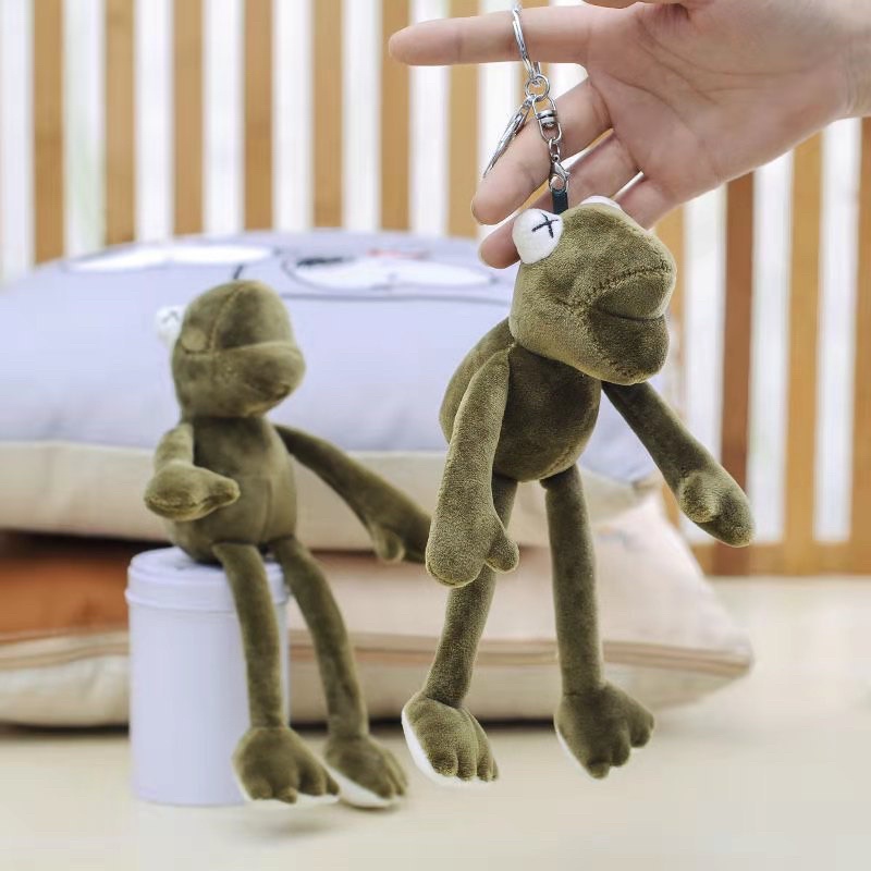 Móc Khoá Chú Ếch Nhồi Bông Siêu Dễ Thương Trang Trí Balo , Túi Xách