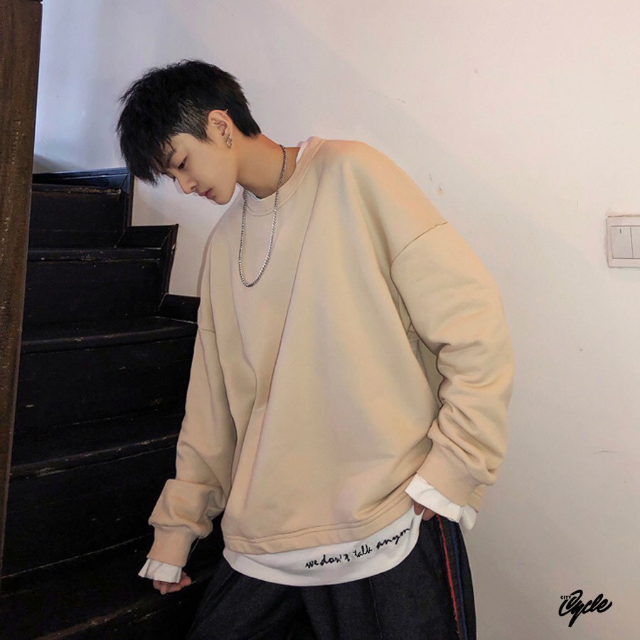 Áo nỉ cổ tròn Sweater anymore - Áo nỉ bông chui đầu Unisex Hàn Quốc LEILA.ST9 | BigBuy360 - bigbuy360.vn