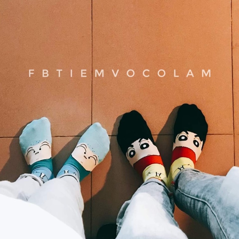 [Tiệm vớ cô Lam] Tất vớ cổ ngắn shin hoạt hình mang couple siu xinh