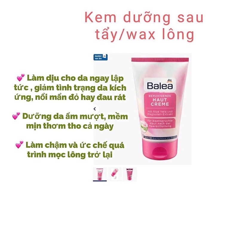 COMBO CẠO LÔNG CHO NỮ  BỌT + DAO + KEM SAU TẨY LÔNG CHO DA THƯỜNG VÀ DA NHẠY CẢM BALEA