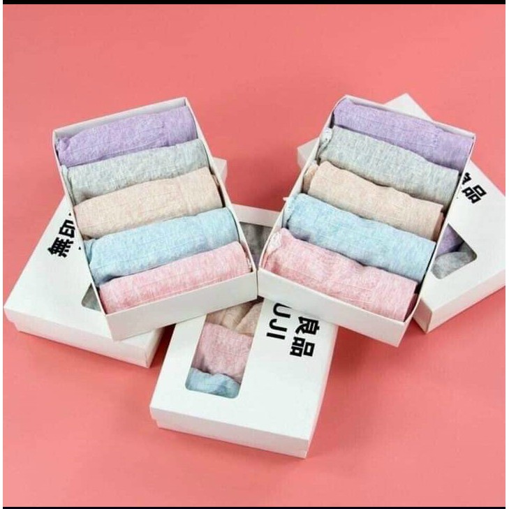 [Một Hộp 5 Chiếc] Quần Lót Nữ Xuất Nhật Muji, Quần Lót Cotton 365 Dệt Kim